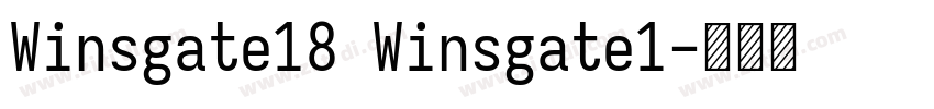 Winsgate18 Winsgate1字体转换